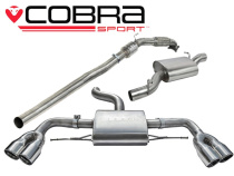 Audi TTS 2.0 TTS (Mk2) (Quattro) Coupe 08- Turboback-sportavgassystem (Med Sportkatalysator & Ljuddämpare) Cobra Sport